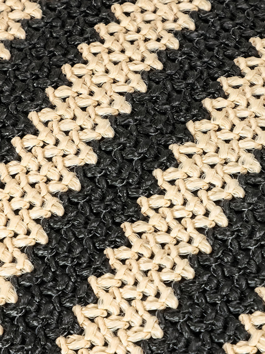 Serena Vintage – sac épaule en paille rayé femme, cabas vintage contrasté pour été & voyages