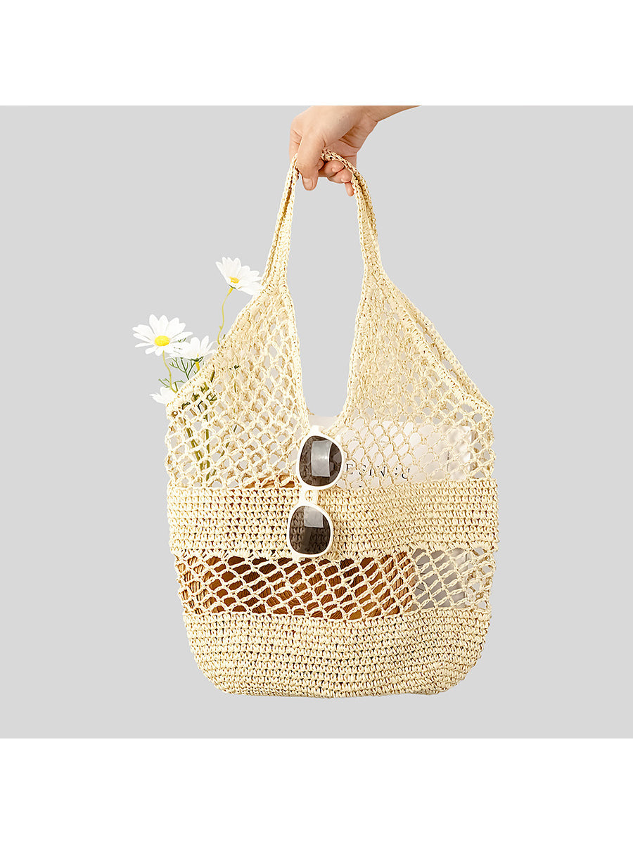 Solaya – sac tressé de vacances femme, cabas fashion pour été & sorties festives
