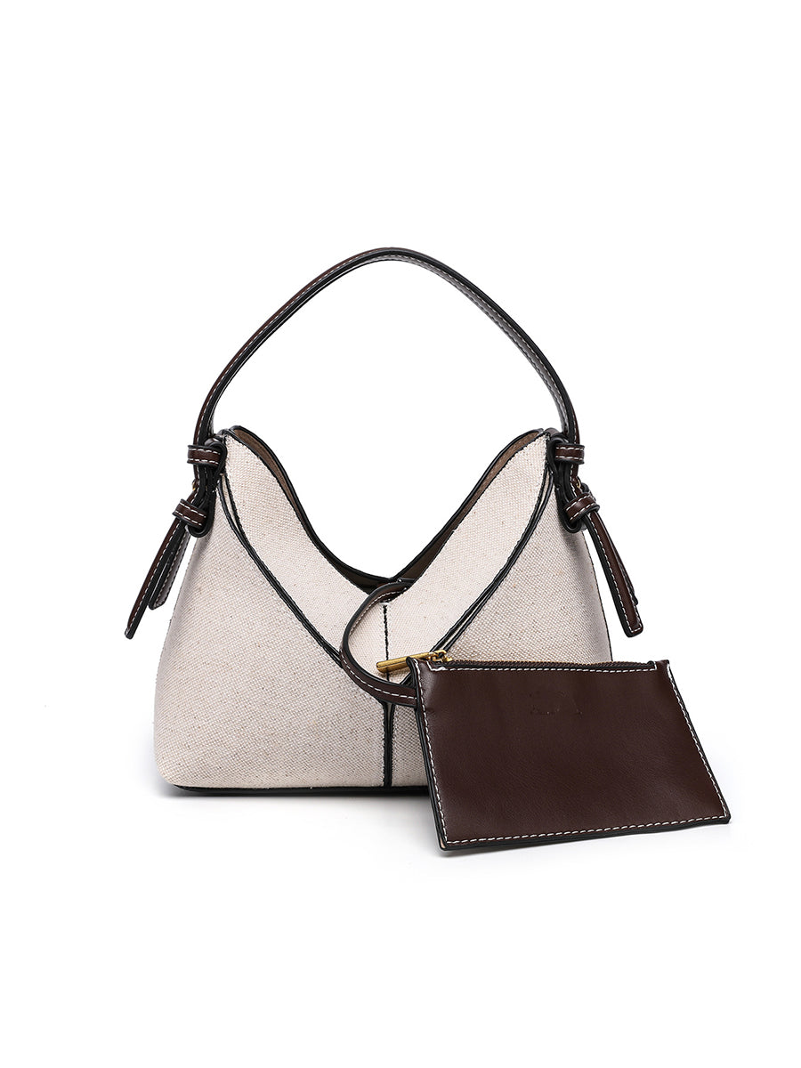 Nova – sac crossbody en toile avec fermeture zippée dorée