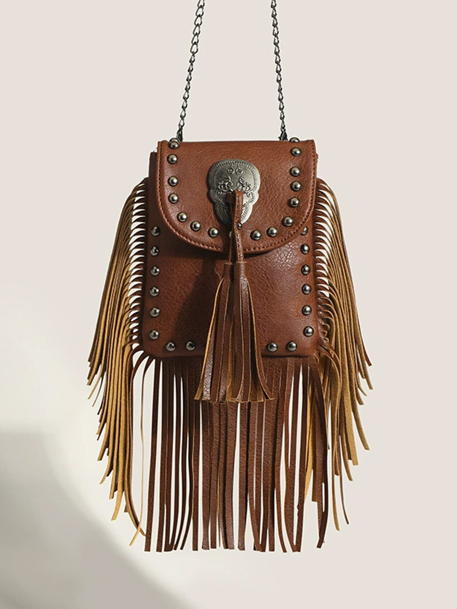 Sally– sac a franges femme style western, cowboy bag boheme tendance