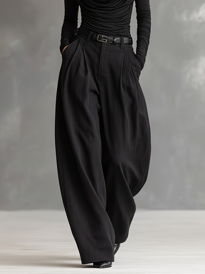 Lunée – ensemble t-shirt v-ample et pantalon large fluide casual chic