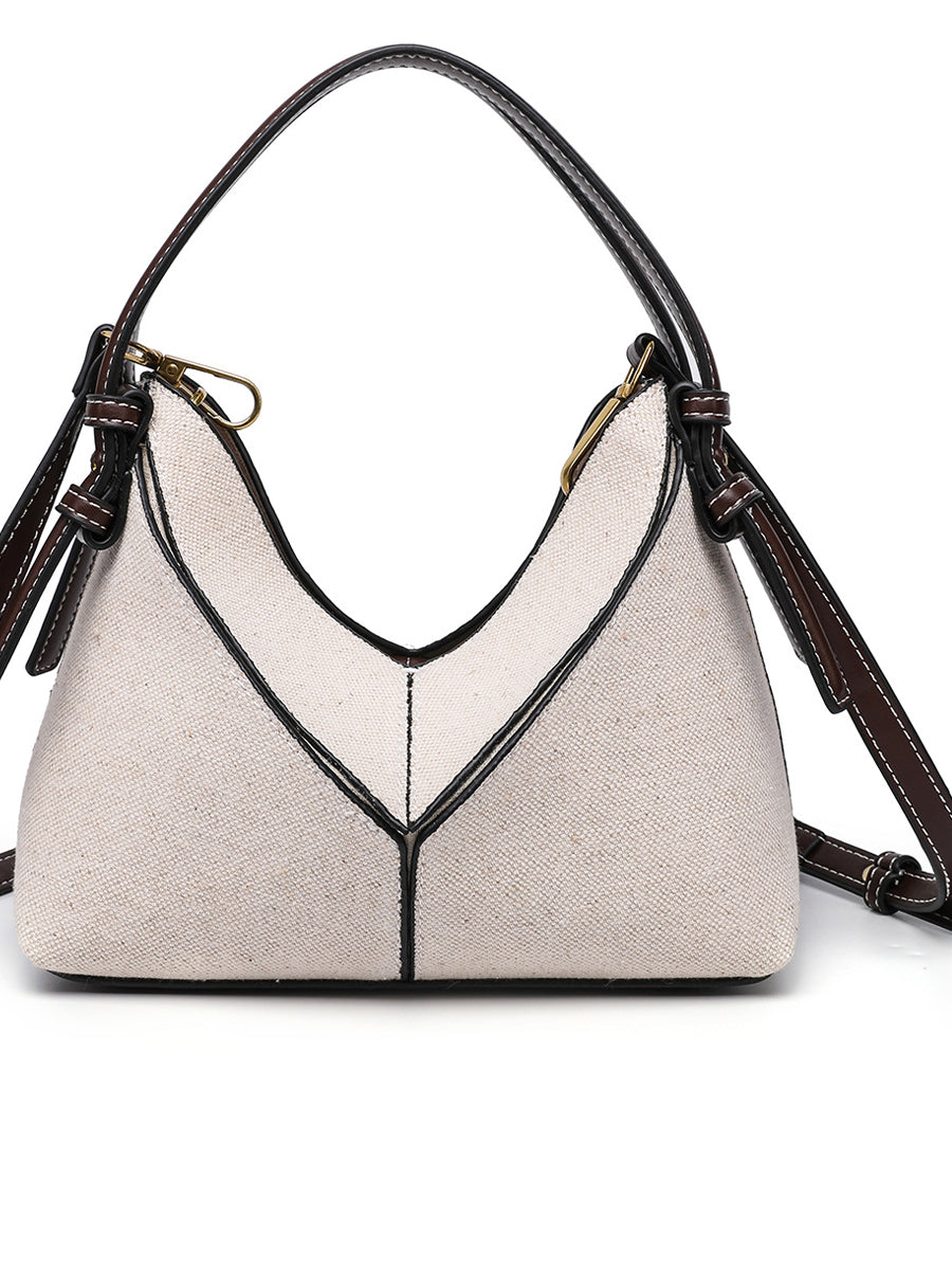 Nova – sac crossbody en toile avec fermeture zippée dorée