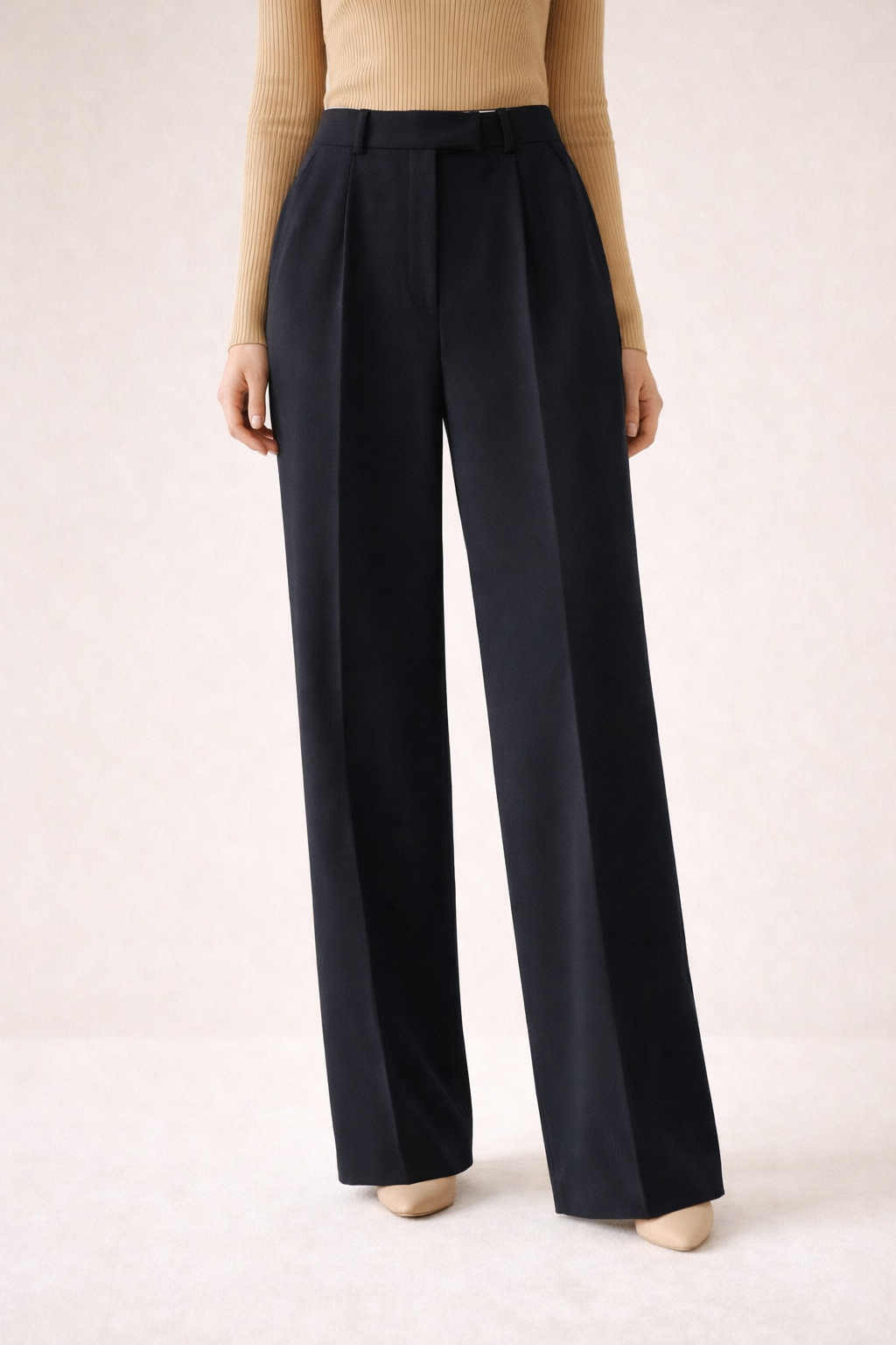 Ariane – pantalon droit vintage taille haute chic femme