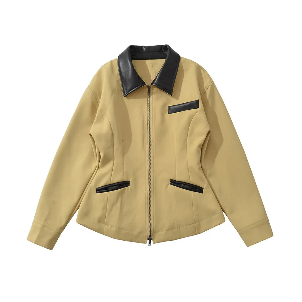 Kara – veste courte en cuir femme zippée style street chic