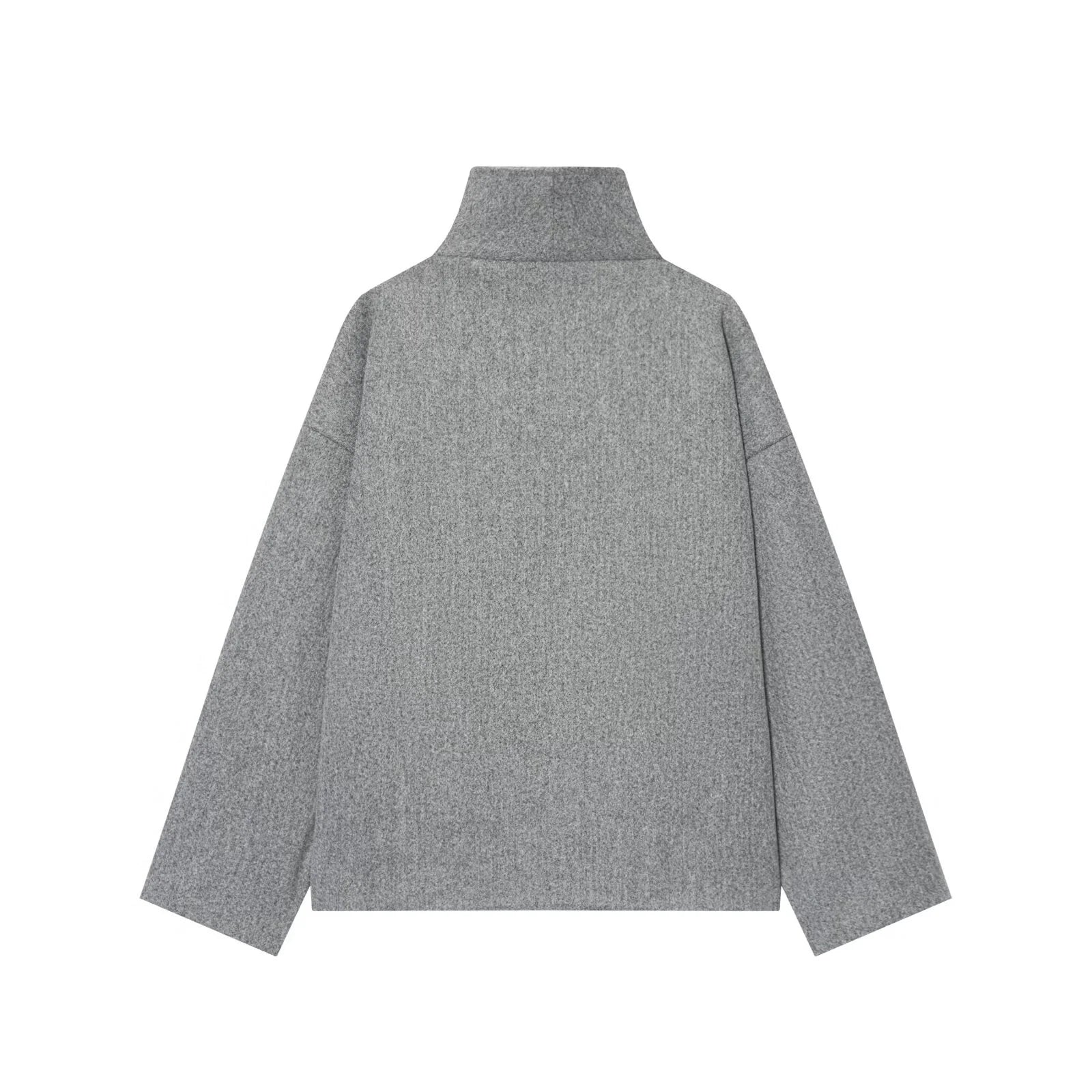 Noëla – manteau ample en laine femme double boutonnage col haut