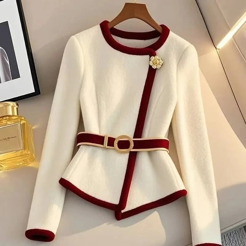 Aurore – cardigan tricoté femme chic col rond printemps automne