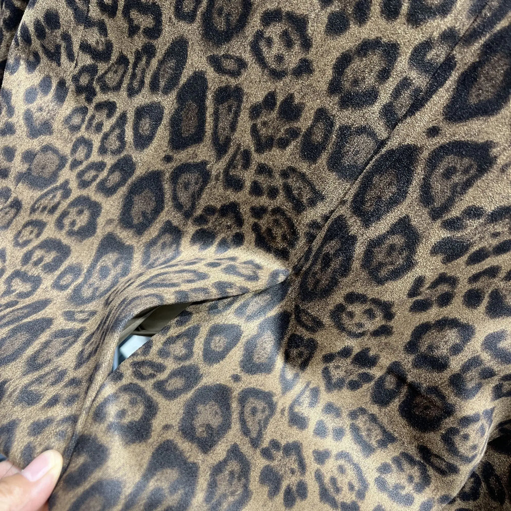 Fauvia – veste de costume léopard femme double boutonnage chic