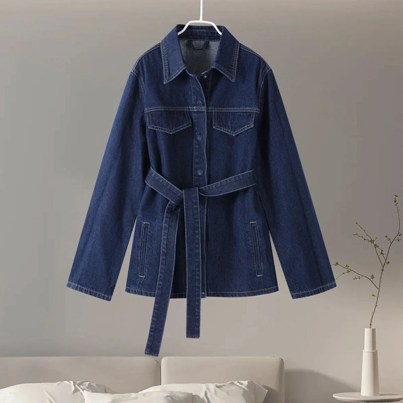 Délia – ensemble femme streetwear veste ceinturée et pantalon large