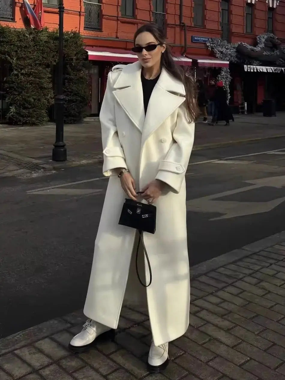 Élie – manteau d’hiver femme en laine mélangée élégant