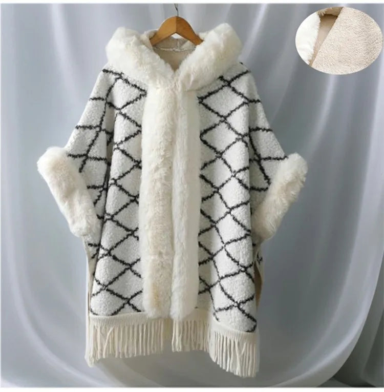 Emeline – manteau mi-long à carreaux doublé polaire femme