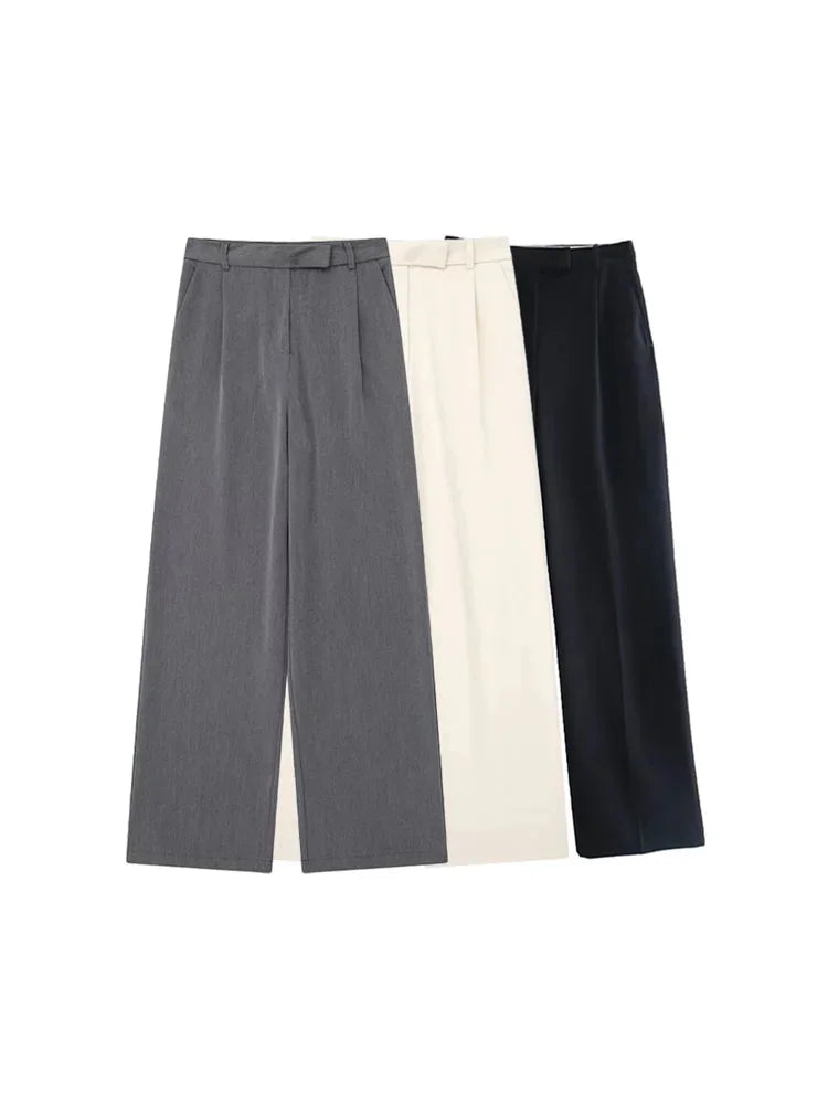 Ariane – pantalon droit vintage taille haute chic femme