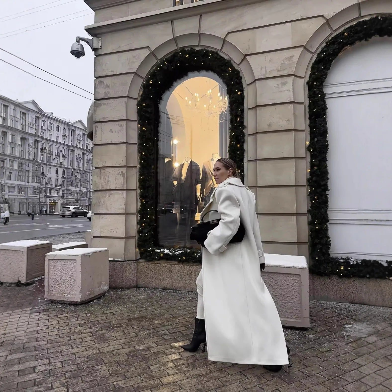 Élie – manteau d’hiver femme en laine mélangée élégant