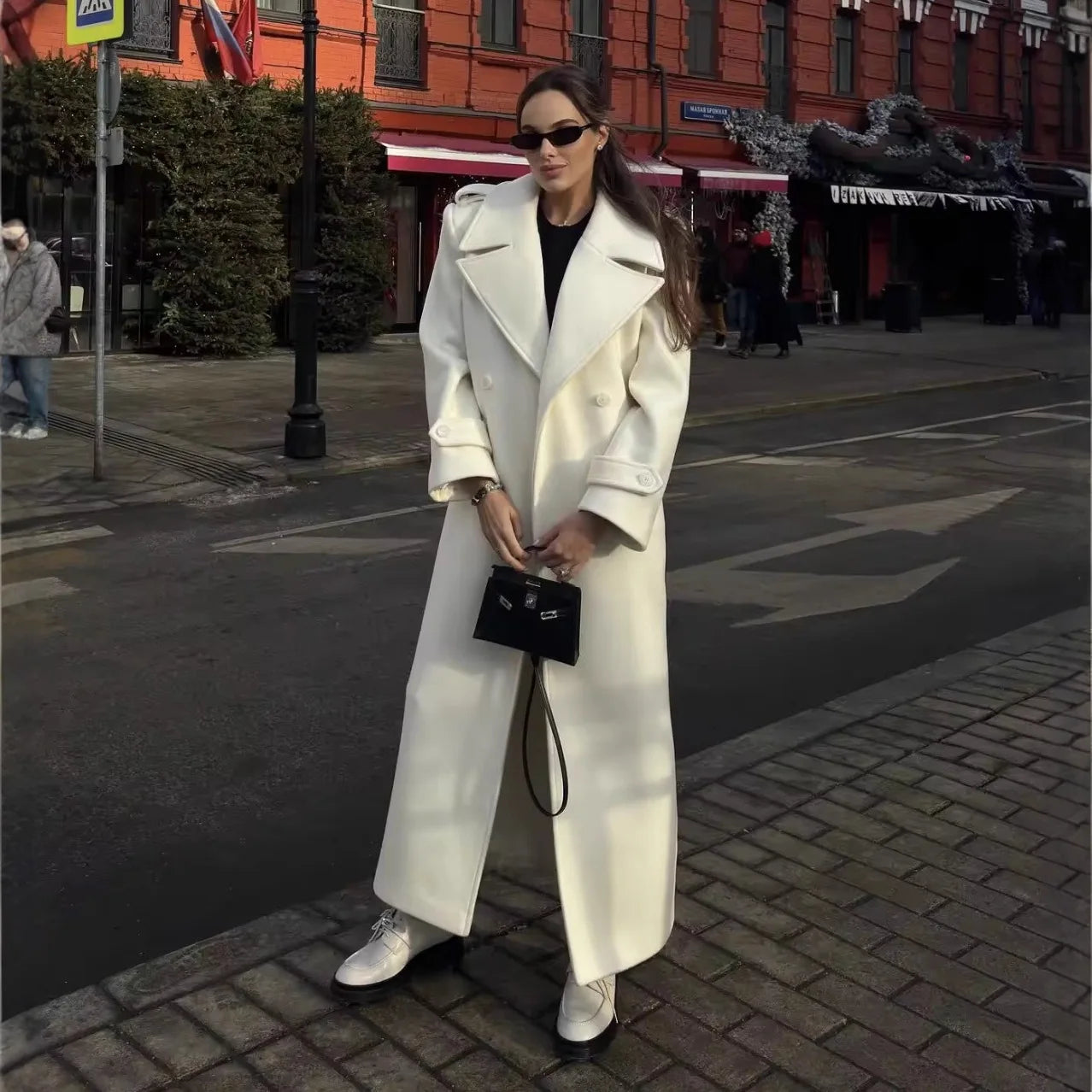 Élie – manteau d’hiver femme en laine mélangée élégant