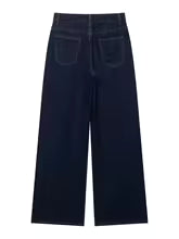 Denara – ensemble jean femme veste ceinturée et pantalon large