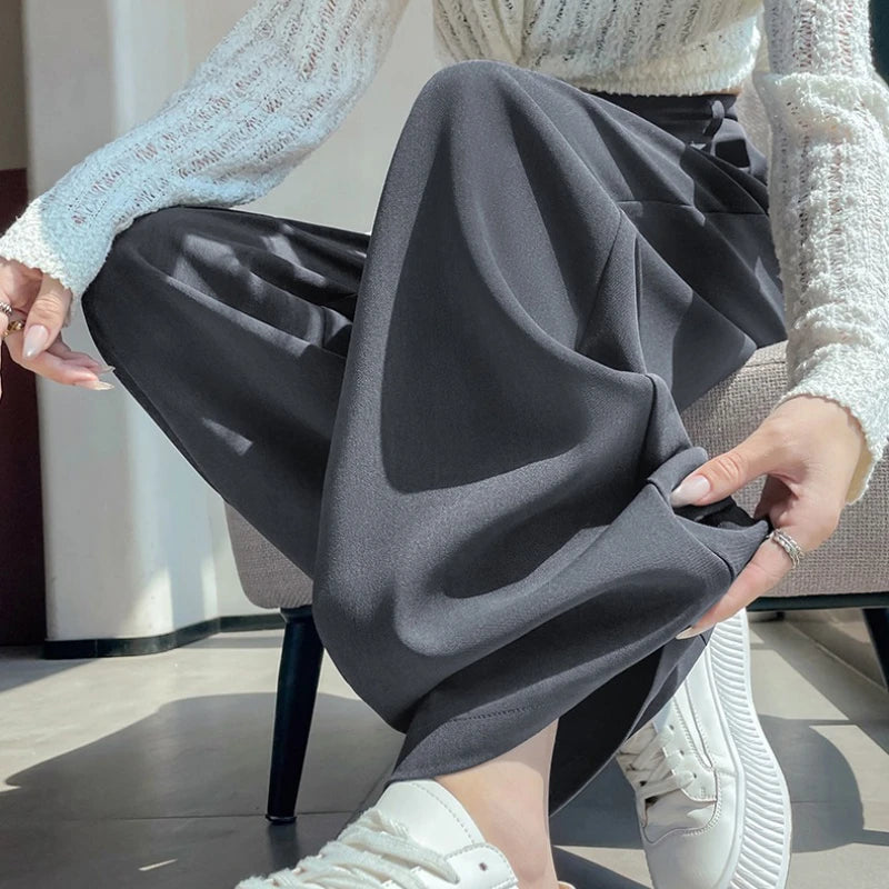 Carmen – pantalon taille haute fluide à jambes larges femme