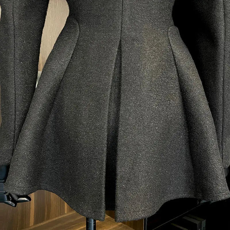 Calyne – manteau femme en tweed ajusté à taille cintrée chic