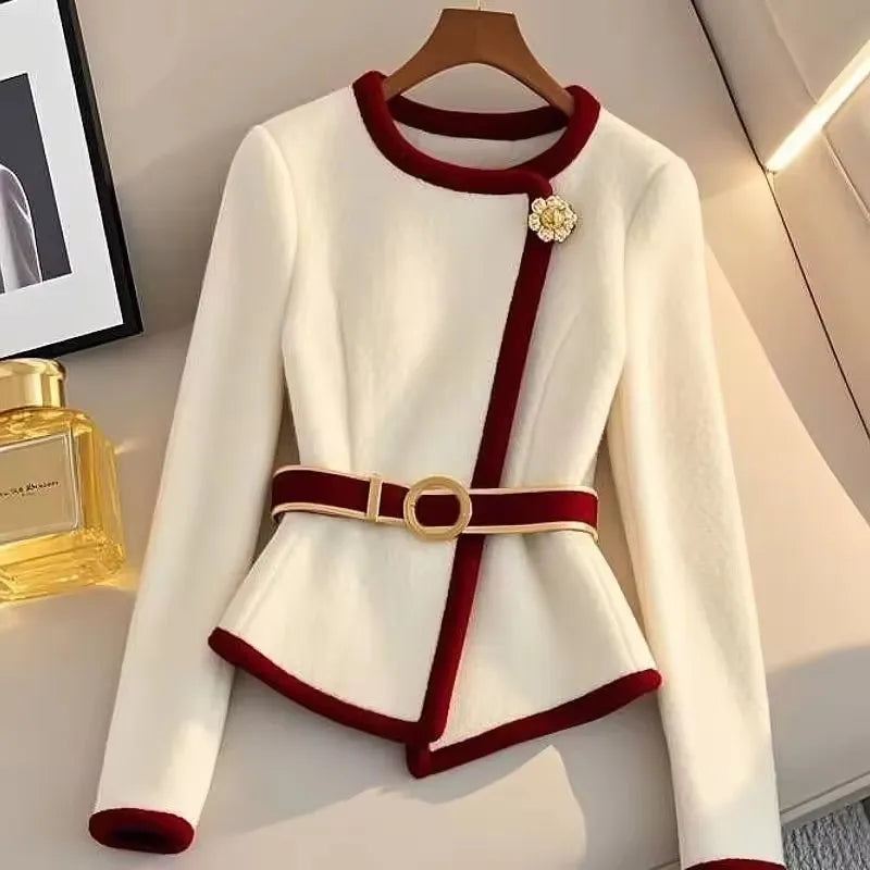 Aurore – cardigan tricoté femme chic col rond printemps automne