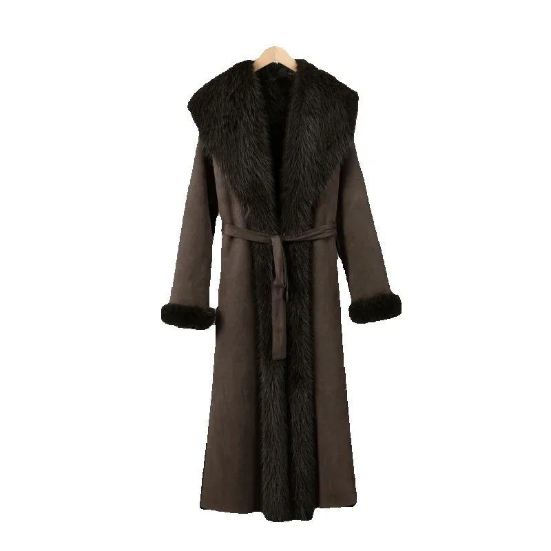 Féline – manteau femme réversible en fausse fourrure chaude