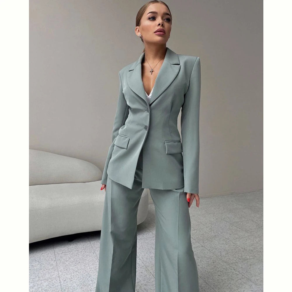 Éline – ensemble blazer et pantalon femme chic pour le bureau