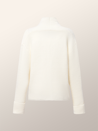 Leyna – Cardigan femme col montant maille élégante mi-saison